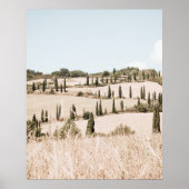 Landschap Toscane zachte kleuren Poster (Voorkant)