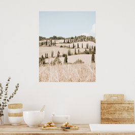 Landschap Toscane zachte kleuren Poster