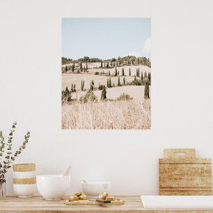 Landschap Toscane zachte kleuren Poster