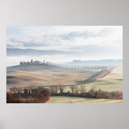 Landschap Toscane zachte kleuren Poster