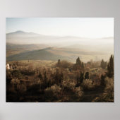 Landschap Toscane zachte kleuren Poster (Voorkant)