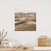 Landschap Toscane zachte kleuren Poster (Keuken)
