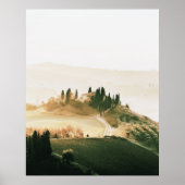 Landschap Toscane zachte kleuren Poster (Voorkant)
