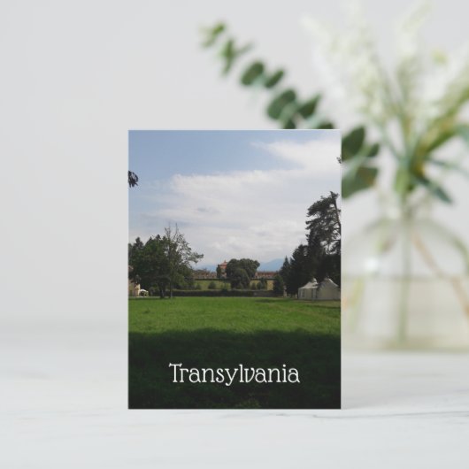Landschap Transsylvanië met Castle Briefkaart (Staand voorkant)