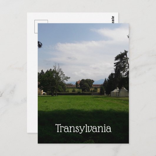 Landschap Transsylvanië met Castle Briefkaart (Voorkant / Achterkant)