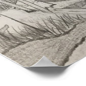 Landschap (Trees, Pond en Fresh Air) Poster (Hoek)