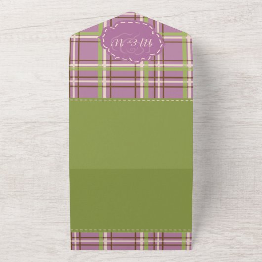 Landschap Tuinbruiloft All In One Uitnodiging (Buitenkant)