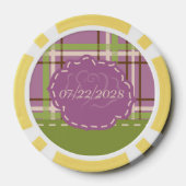 Landschap Tuinbruiloft Poker Chips (Achterkant)
