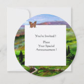 LANDSCHAP TUSCANJE. GROENE HEUVELEN MET VLINDER KAART (Achterkant)