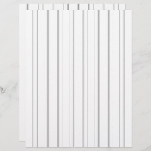 Landschap Tweezijdige Muziek Manuscript Personeels Briefhoofd (Voorkant / Achterkant)