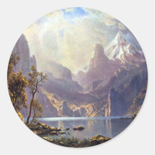Landschap uit het verleden, Lake Tahoe door Albert Ronde Sticker