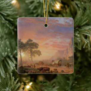 Landschap uit het verleden, Oregon Trail van Biers Keramisch Ornament
