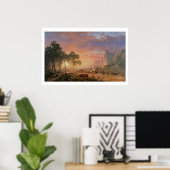 Landschap uit het verleden, Oregon Trail van Biers Poster (Thuiskantoor)