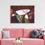 Landschap - Uitgerekte canvas Print (Insitu (Woonkamer))