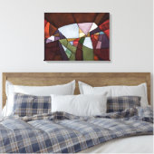 Landschap - Uitgerekte canvas Print (Insitu (Slaapkamer))