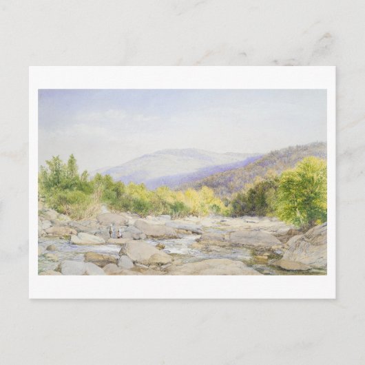 Landschap: Uitzicht op Catskill Creek schilderij Briefkaart (Voorkant)