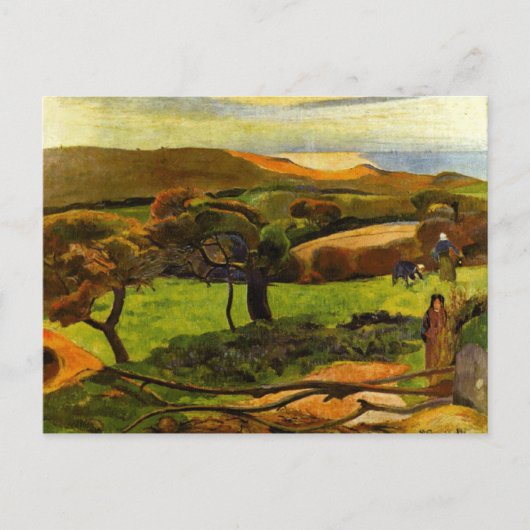 Landschap van Bretagne door Paul Gauguin Briefkaart (Voorkant)