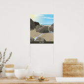 Landschap van Bude Cornwall Poster (Keuken)
