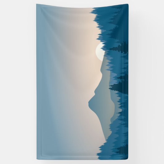 Landschap van de bergen spandoek (Verticaal)