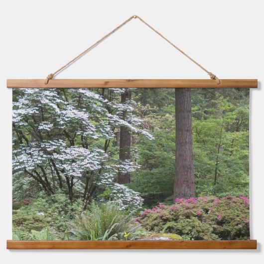 Landschap van de bostuin hangend wandkleed (Voorkant)