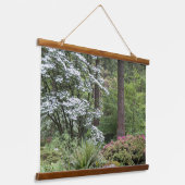 Landschap van de bostuin hangend wandkleed (Gebogen)