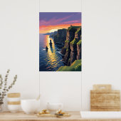 Landschap van de Cliffs of Moher Poster (Keuken)