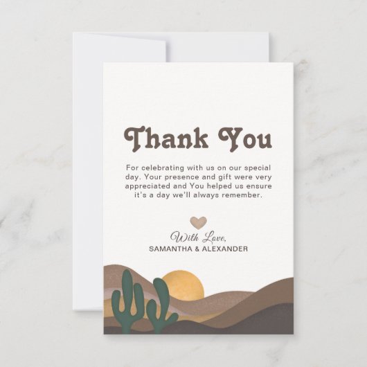 Landschap van de Grote Bassin-woestijn Bedankkaart (Voorkant)