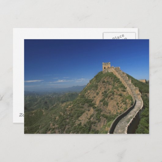 Landschap van de Grote Muur, China Briefkaart (Voorkant / Achterkant)