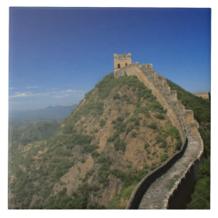 Landschap van de Grote Muur, China Tegeltje
