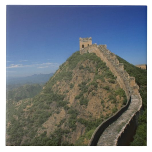 Landschap van de Grote Muur, China Tegeltje (Voorkant)