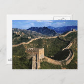 Landschap van de Grote Muur, Jinshanling, China Briefkaart (Voorkant / Achterkant)