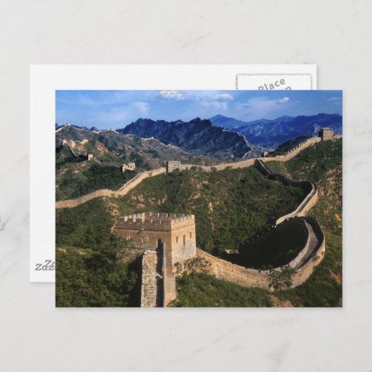 Landschap van de Grote Muur, Jinshanling, China Briefkaart (Voorkant / Achterkant)