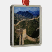 Landschap van de Grote Muur, Jinshanling, China Metalen Ornament (Rechts)