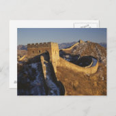 Landschap van de Grote Muur onder zonsondergang, C Briefkaart (Voorkant / Achterkant)