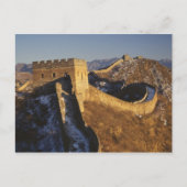 Landschap van de Grote Muur onder zonsondergang, C Briefkaart (Voorkant)