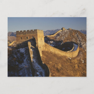 Landschap van de Grote Muur onder zonsondergang, C Briefkaart