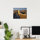 Landschap van de Grote Muur onder zonsondergang, C Poster (Thuiskantoor)