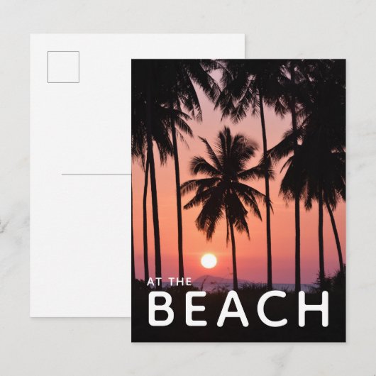 Landschap van de kokospalm briefkaart (Voorkant / Achterkant)