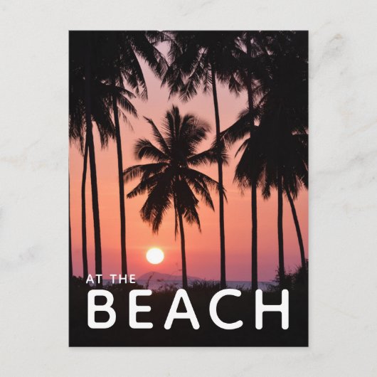 Landschap van de kokospalm briefkaart (Voorkant)