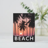 Landschap van de kokospalm briefkaart (Staand voorkant)