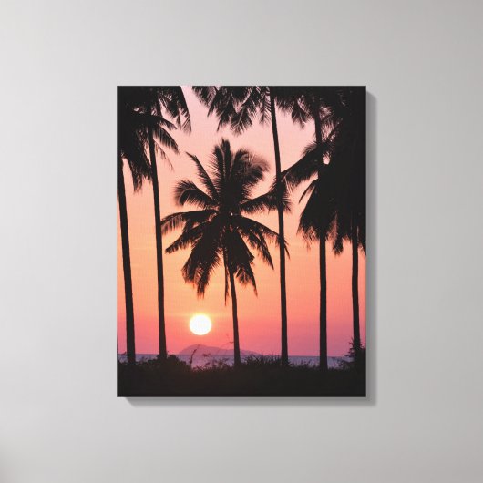 Landschap van de kokospalm canvas afdruk (Voorkant)