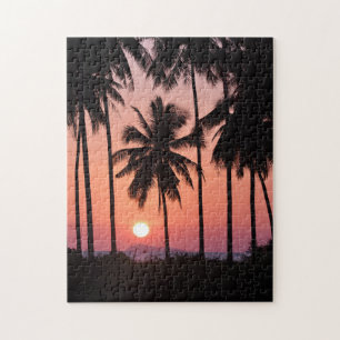 Landschap van de kokospalm legpuzzel