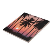 Landschap van de kokospalm tegeltje (Zijkant)