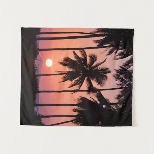 Landschap van de kokospalm wandkleed (Voorkant (horizontaal))