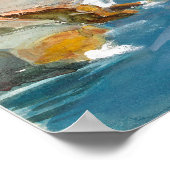 Landschap van de kust van Napels, M. Enckell Poster (Hoek)