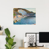 Landschap van de kust van Napels, M. Enckell Poster (Thuiskantoor)