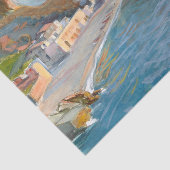 Landschap van de kust van Napels, M. Enckell Tissuepapier (Detail)