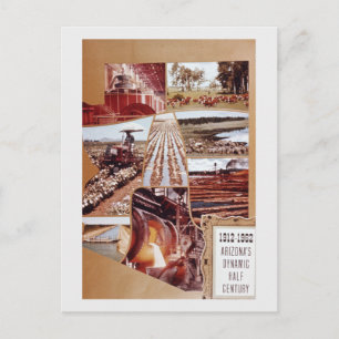 Landschap van de landbouwwoestijn van Arizona midd Feestdagenkaart