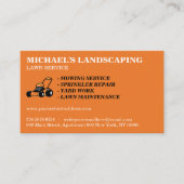 Landschap van de Lawn Service Visitekaartje (Voorkant)