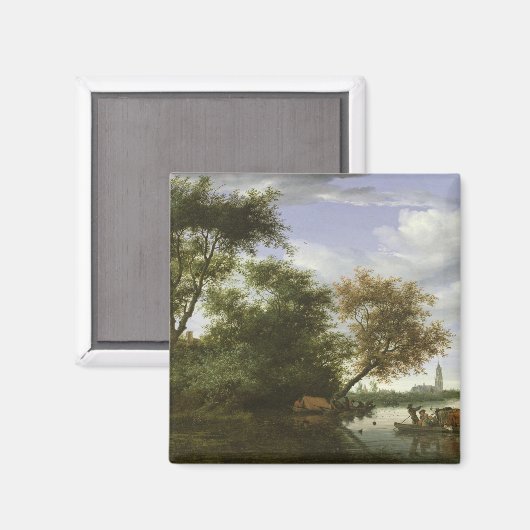 Landschap van de rivier magneet (Voorkant / Achterkant)